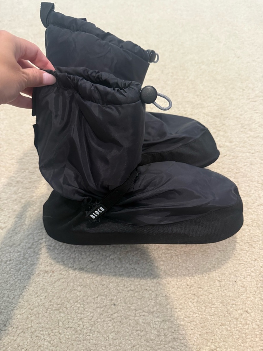 Bloch Black Quilted Bootie Dance Shoe Covers